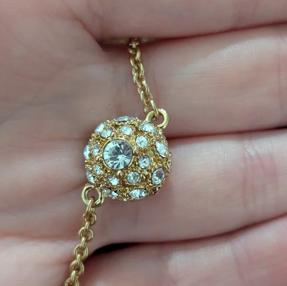 Kate Spade Gold Pave Ball Necklace with Crystal Accents - Picture 6 of 6